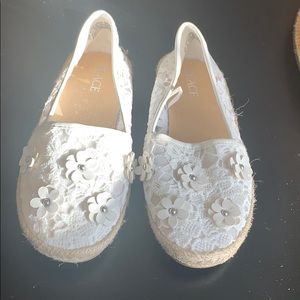 Kids white never used shoes